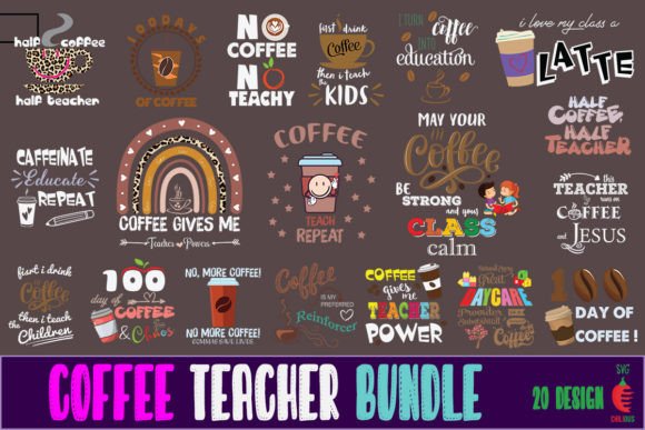 Coffee Teacher SVG Bundle: A Versatile Graphic Design Asset for Creative Branding