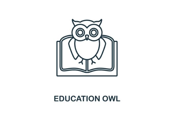 Education Owl Icon: A Versatile Graphic for Educational and Creative Designs