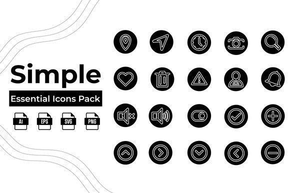 Essential Icons Pack -3: A Must-Have Graphic Design Asset for Modern Branding