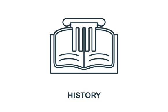 History Icon: A Versatile Graphic for Commercial Design Projects