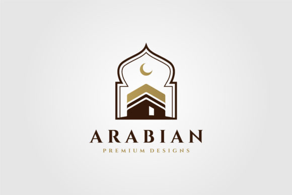 Kaaba Logo Vector Symbol Minimal Design for Commercial Graphics and Logos