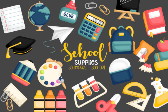 Reviewing School Supplies Education Clipart for Real Embroidery Projects