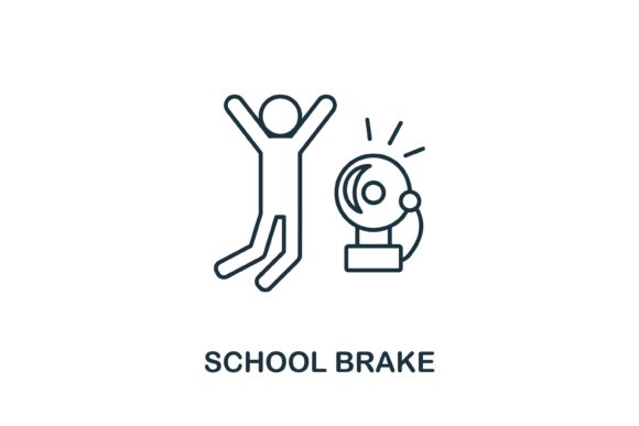 School Brake Icon: A Versatile Graphic for Handmade and Digital Crafts