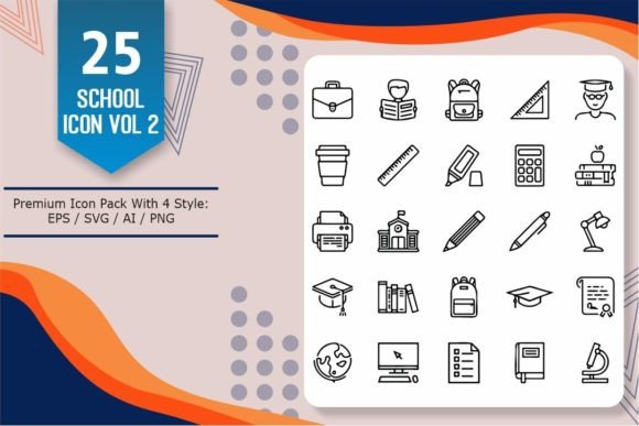 School Icon Pack Vol 2: A Must-Have Graphic Design Asset for Crafters