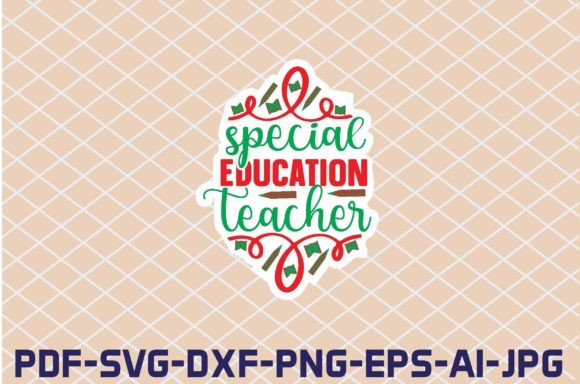 Special Education Teacher Stickers: A Versatile Graphic for Crafts and Merch