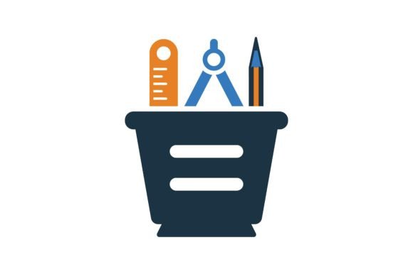 Stationary, School, Education Icon: A Practical Graphic Design Asset for Local Branding