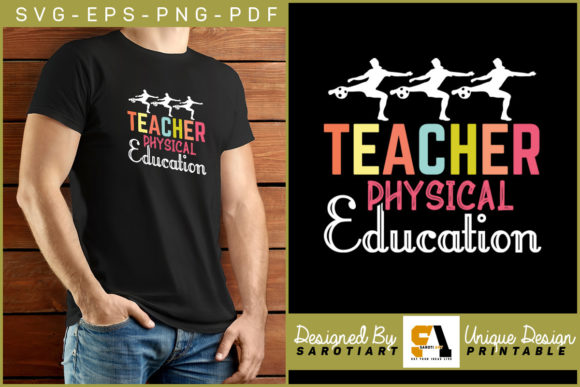 Teacher Physical Education T-shirt SVG: A Versatile Graphic Design Asset for Branding